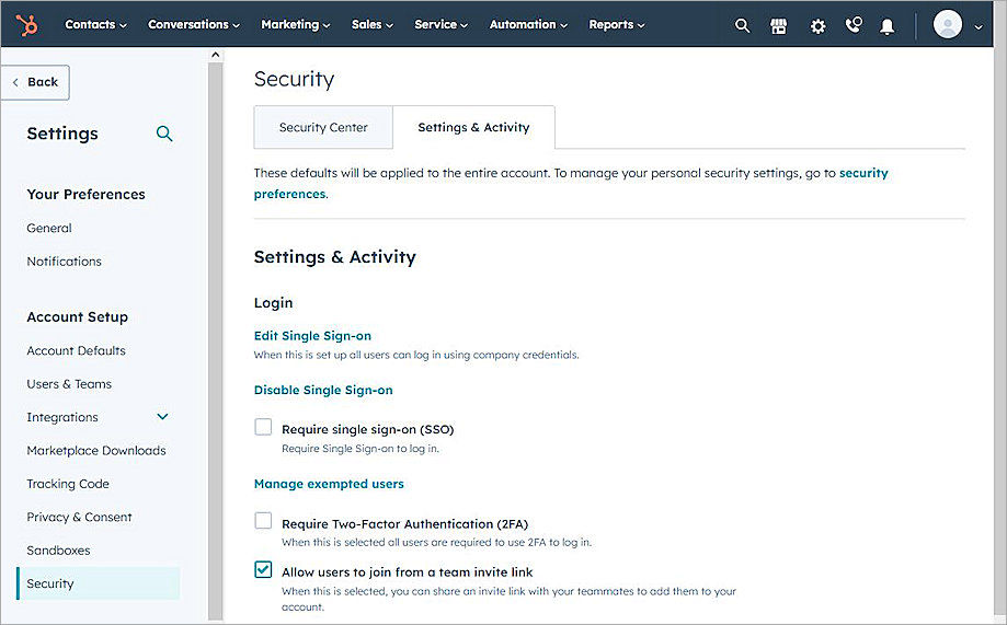 HubSpot Integration with AuthPoint