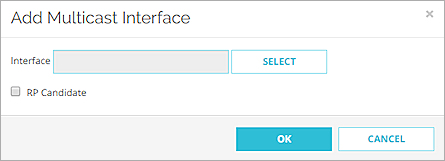 Screen shot of the Add Multicast Interface dialog box