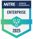 MITRE ATT&CK® Enterprise Evaluation 2025 badge