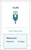 Screen shot of the View Networks information for a bridged interface