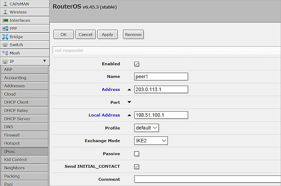 Use peer dns mikrotik что это