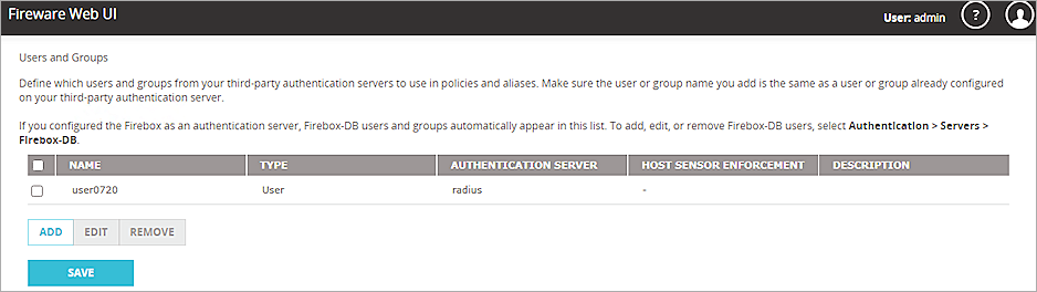 Screenshot of Users and Groups list page