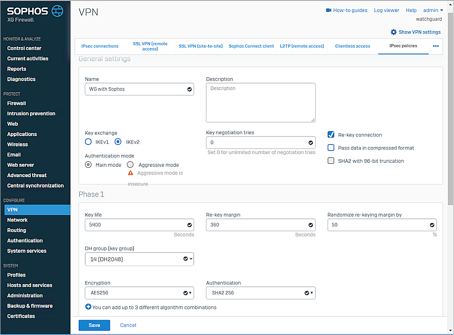 Sophos Xg Firewall And Firebox Branch Office Vpn Integration Guide