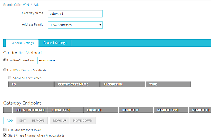 Dell Sonicwall Tz400 And Firebox Branch Office Vpn Integration Guide