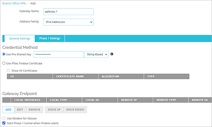 pfSense and Firebox Branch Office VPN Integration Guide