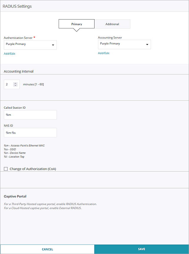 Facebook – Cloud-based RADIUS, Captive Portals