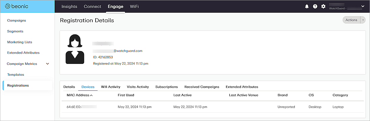 Screen shot of the Beonic test integration settings