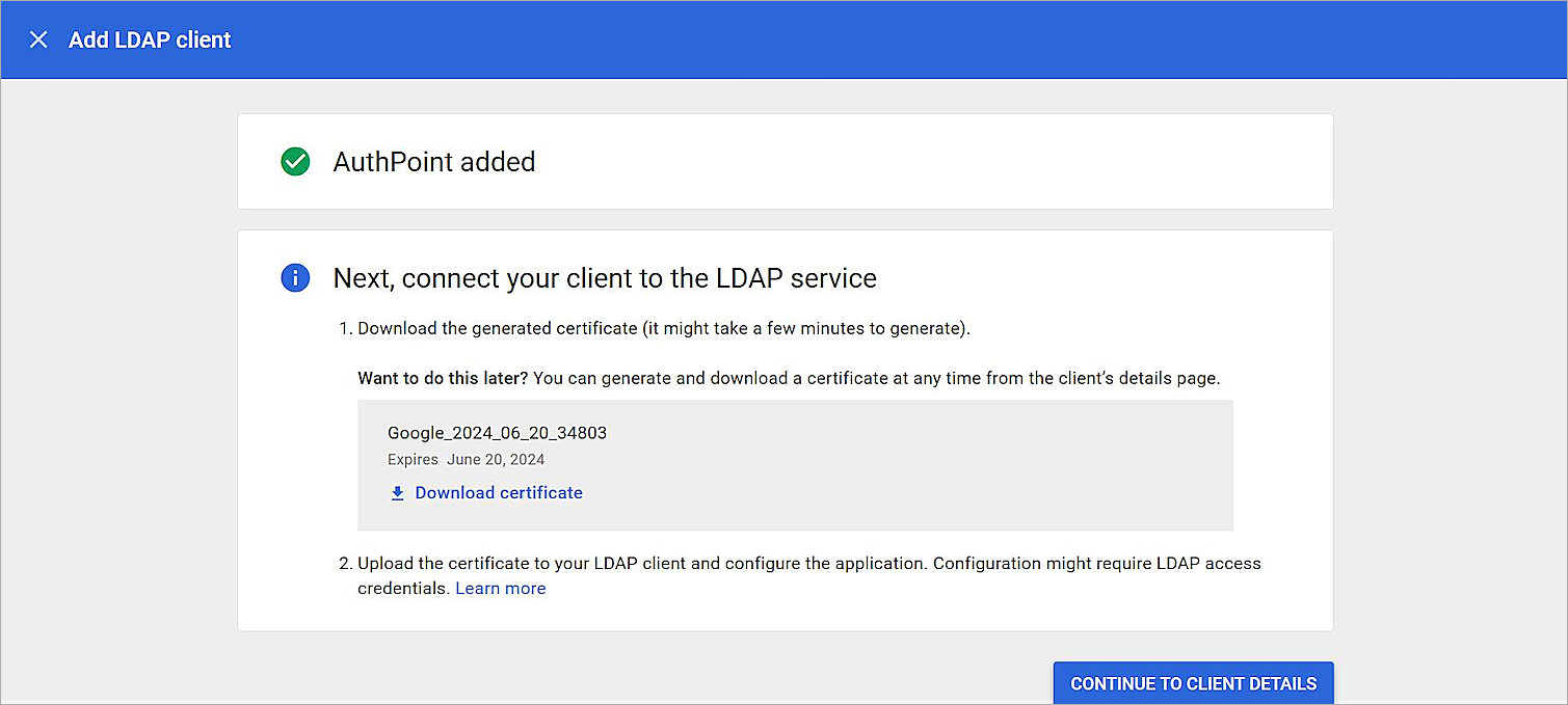 Google Workspace LDAP Synchronization with AuthPoint