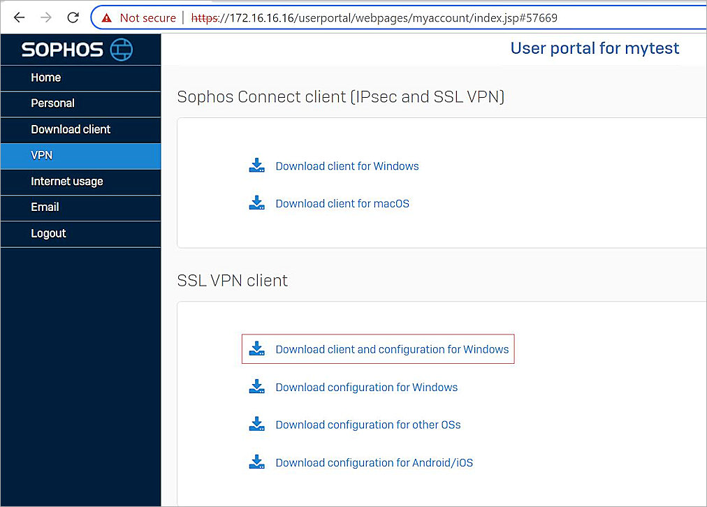 ssl vpn configuration in checkpoint firewall