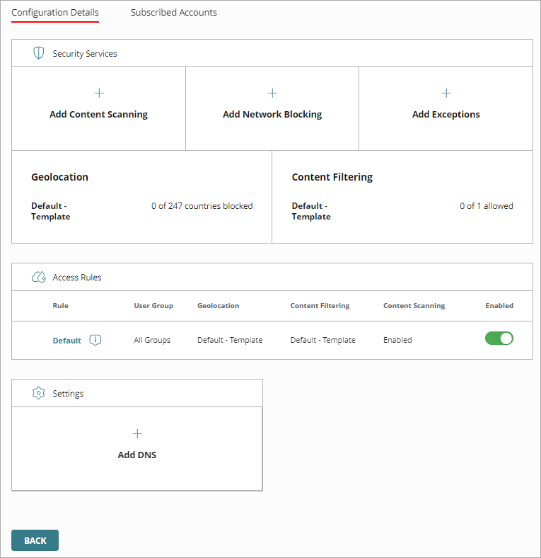 Screen shot of the Firecloud template configuration details