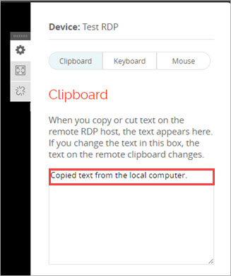 Screenshot of the copied text in clipboard