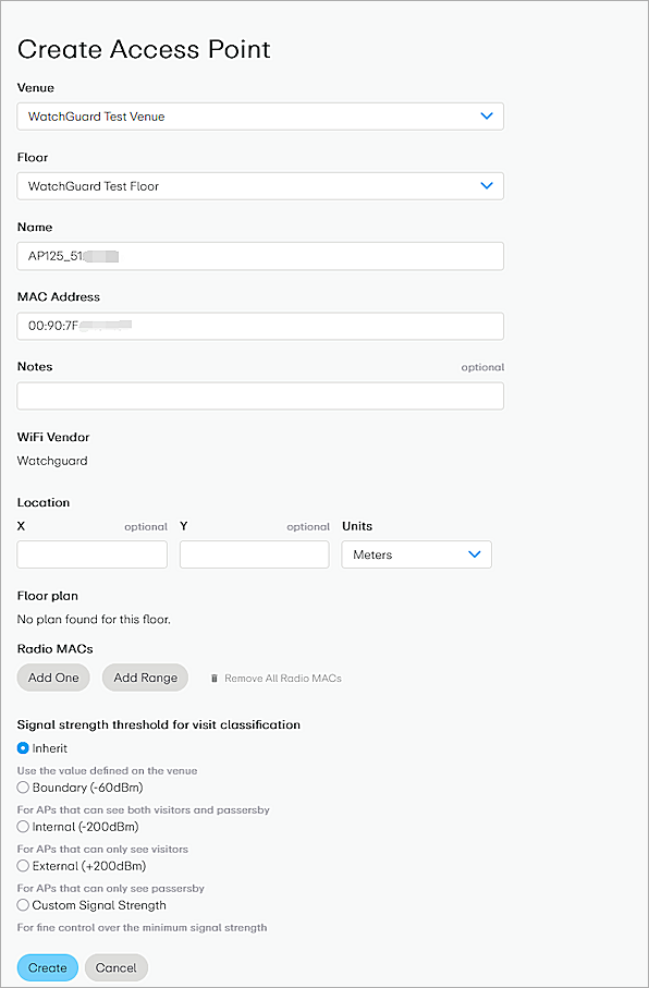 Screen shot of the Beonic Access Point configuration