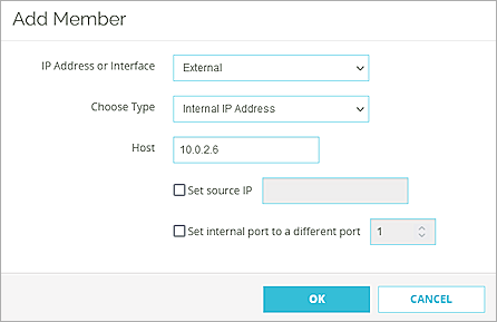 Screenshot of the Add SNAT configuration page on a Firebox