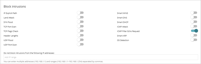 Screen shot of WatchGuard Endpoint Security, Block intrusions