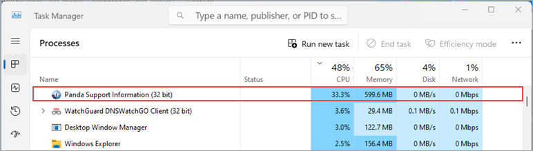 Screenshot of the PSInfo process in Task Manager