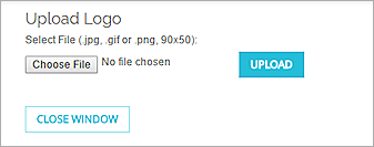Screenshot of the Upload Logo page that opens in a new browser tab.