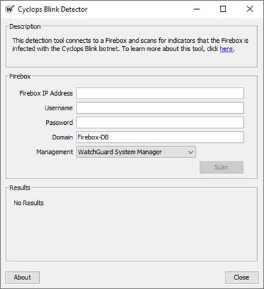 Screen shot of WSM detector tool.