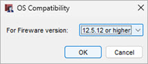 Screen shot of the OS Compatibility dialog box