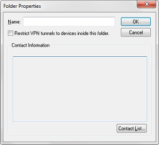 Screen shot of the Folder Properties dialog box