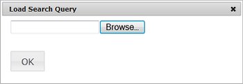 Screen shot of the Load Search Query dialog box