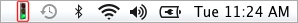 Screenshot of a macOS computer menu bar.