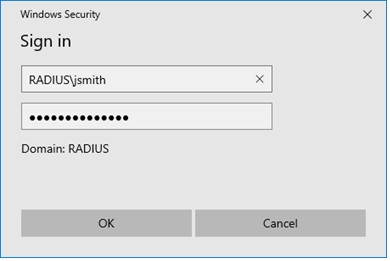 Screen shot of the Windows IKEv2 client settings