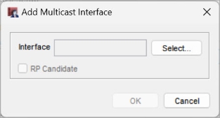 Screen shot of the Add Multicast Interface dialog box