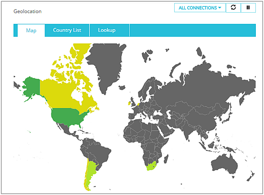 Geolocation Blocking map