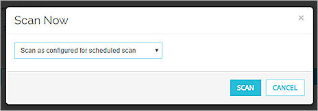 Screenshot of the Scan Now dialog box