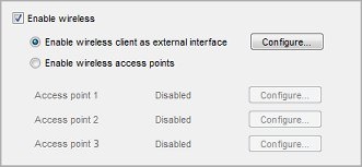 Wireless Configuration dialog box