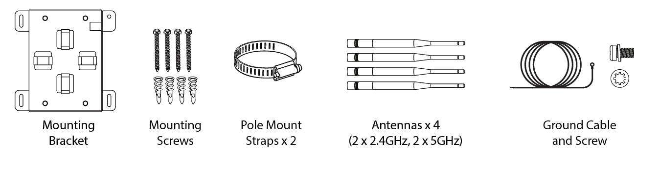 Image of the mounting parts for the AP332CR