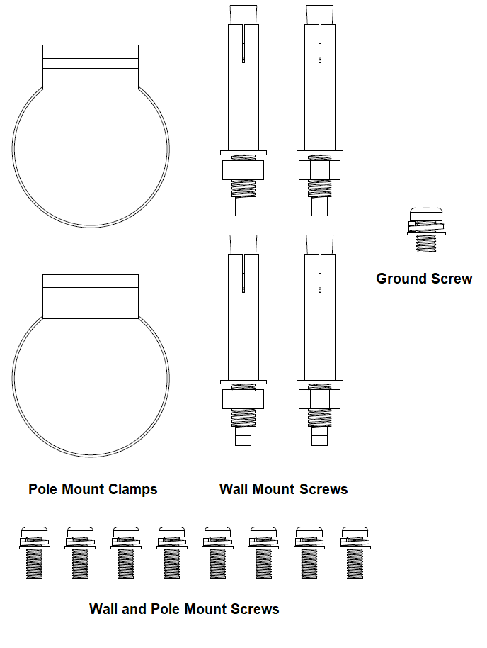 Image of mounting parts for the AP430CR