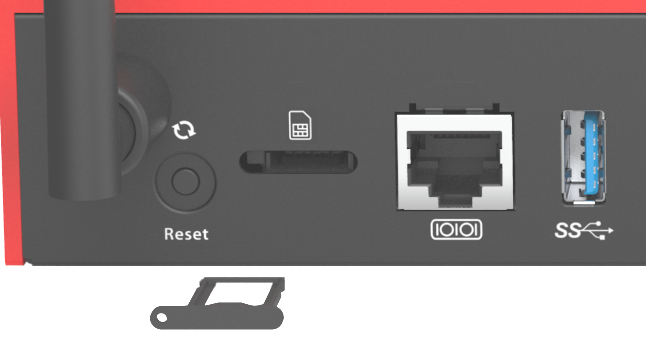 Image of the SIM card tray on the Firebox T45-CW