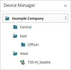 Screen shot of WatchGuard Cloud folder tree