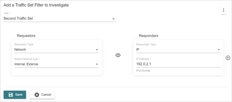 Screenshot of the second traffic filter example configuration