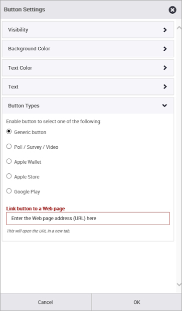 Edit button settings