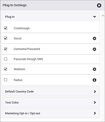 Splash Page Plug-In Settings