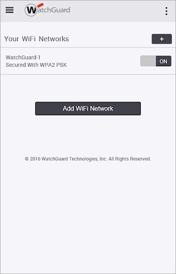 WatchGuard Go Wi-Fi Networks page