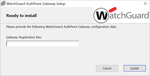 Screen shot that shows the Gateway installation wizard.