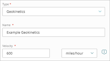 Screen shot that shows the geokinetics fields on the Add Policy Object page.