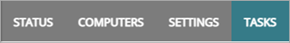 Screen shot of WatchGuard Endpoint Security, navigation bar - Tasks