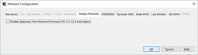 Screen shot of Spanning Tree Protocol in Bridge Mode