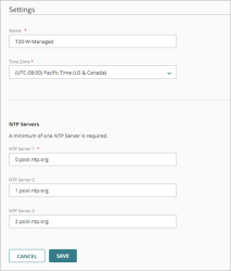 Screen shot of the Settings page for a Firebox