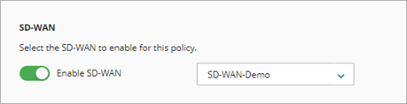 Screen shot of SD-WAN settings for a firewall policy