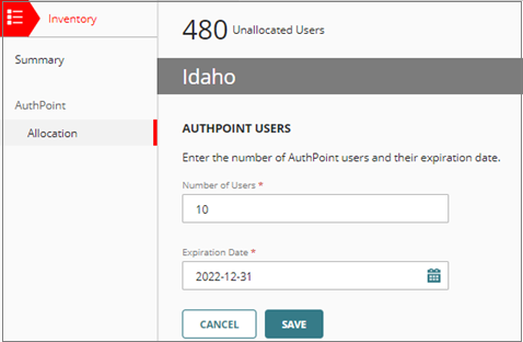 Screen shot of WatchGuard Cloud, AuthPoint users