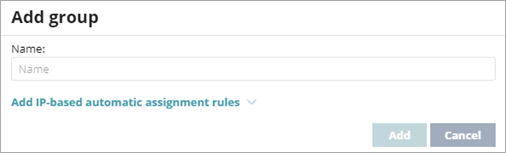 Screen shot of WatchGuard Endpoint Security, Add Group dialog box