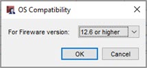 Screen shot of the OS Compatibility dialog box