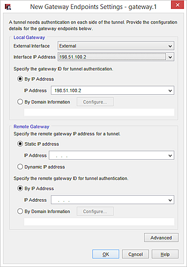 Screen shot of a secondary IP address configuration