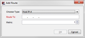 Screen shot of the Add Route dialog box