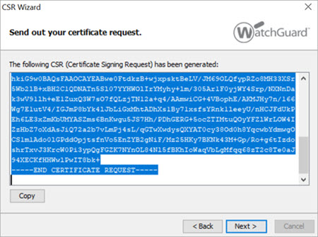 screenshot of finished Certificate Request Wizard